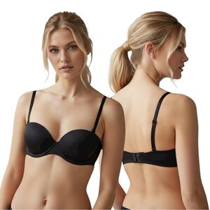 UPBRA STAY-UP STRAPLESS BRA IN BLACK 34C - BRAND NEW